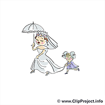 Parapluie clipart gratuit - Mariage images