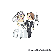 Tour Eiffel clip art gratuit - Mariage dessin