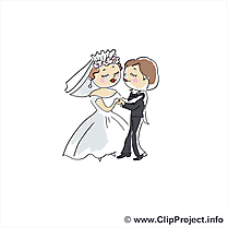 Valse clip art gratuit - Mariage dessin