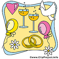 Verres images - Mariage dessins gratuits