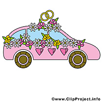 Voiture clip art – Mariage gratuite