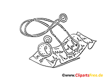 Cardiogramme coloriage - Médecine images cliparts