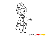 Clipart docteur coloriage - Médecine dessins gratuits