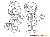 Médecin dessins à colorier - Médecine clipart