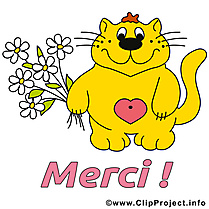 Chat dessin - Merci clip arts gratuits