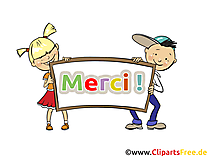 Enfants illustration gratuite - Merci clipart