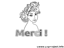 Femme image à imprimer - Merci cliparts