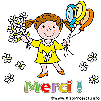 Fille clip arts gratuits - Merci illustrations