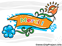 Fleurs clip arts gratuits - Merci illustrations