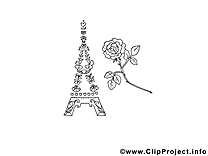 Tour Eiffel illustration à imprimer - Merci images
