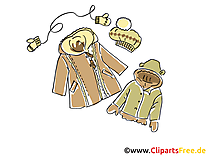 Vêtements d'hiver clip arts gratuits illustrations