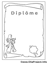 Dessin diplôme à colorier images