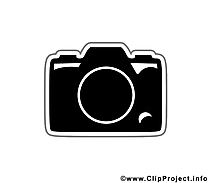 Appareil photo image - Noir et blanc clipart