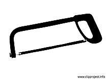 Scie clip art gratuit – Noir et blanc images