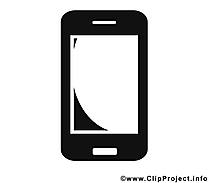 Smartphone clipart - Noir et blanc dessins gratuits