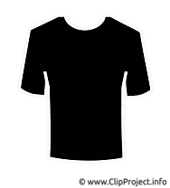 T-shirt cliparts gratuis - Noir et blanc images