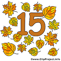 15 feuilles clip art gratuit – Nombre images gratuites