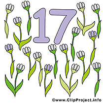 17 fleurs dessins gratuits - Nombre clipart gratuit