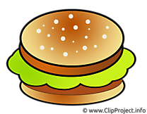 Hamburger clip arts - Nourriture illustrations