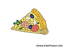 Morceau de pizza dessin - Nourriture clip arts gratuits