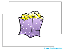 Pop-corn clip arts gratuits - Nourriture illustrations