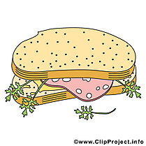 Sandwich clip art gratuit - Nourriture dessin