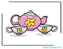 Service à thé image gratuite - Nourriture illustration