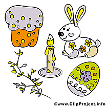 Bougie clipart - Pâques dessins gratuits