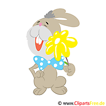 Fleur lapin cliparts gratuis - Pâques images