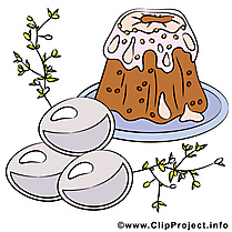 Gâteau clip art gratuit - Pâques dessin