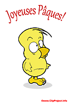 Joyeuses Paques poussin clipart gratuit