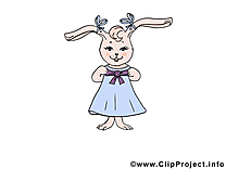 Lapin femelle clip art gratuit - Pâques dessin