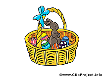 Panier illustration gratuite - Pâques clipart