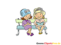 Amies illustration gratuite - Maternelle clipart