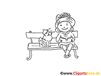 Chat coloriage image à télécharger gratuite