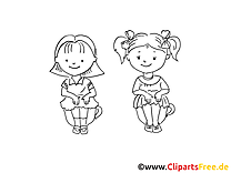 Filles clipart à imprimer - Maternelle images