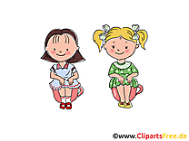 Filles dessin gratuit - Maternelle clip arts gratuits