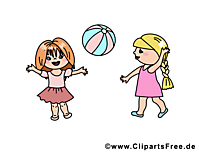 Jouer au ballon image - Maternelle clipart