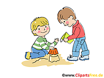 Jouer dans le sable images – Maternelle clipart