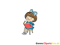 Lire clip art gratuit - Maternelle dessin