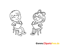 Lire coloriage gratuit - Maternelle cliparts