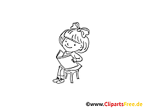 Lire illustration à imprimer - Maternelle clipart