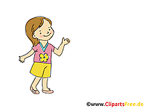 Petite fille cliparts - Maternelle images gratuites