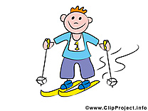 Ski image gratuite – Bonhomme illustration