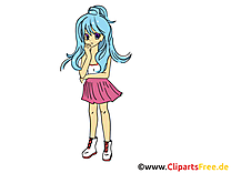 Anime clipart gratuit - Fille images