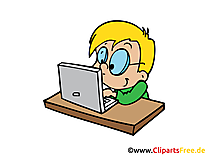 Enfant sur l'ordinateur dessin gratuit image