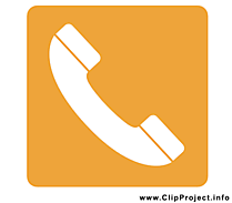 Téléphone illustration - Pictogramme clipart