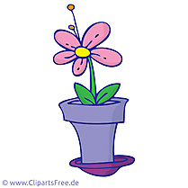 Fleur clip art – Pot image gratuite