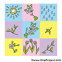 Illustration gratuite printemps  clipart