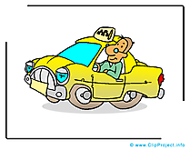 Chauffeur de taxi dessin - Métier cliparts